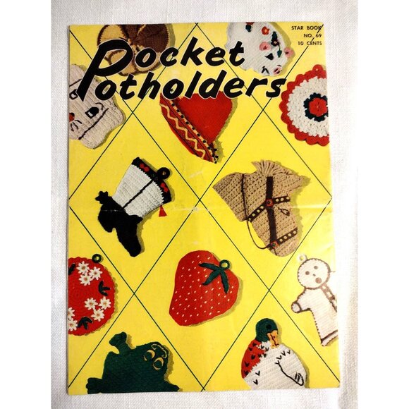 Needlework Crochet Magazines 1940s -70s Afghans Doilies Potholders Vintage Craft - Picture 7 of 16